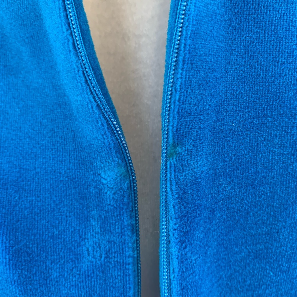 Vintage Velvet Robe Housedress With Gold Zipper - image 5